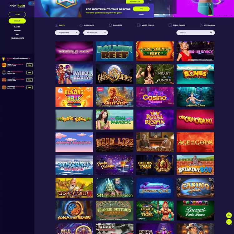 Night rush online casino