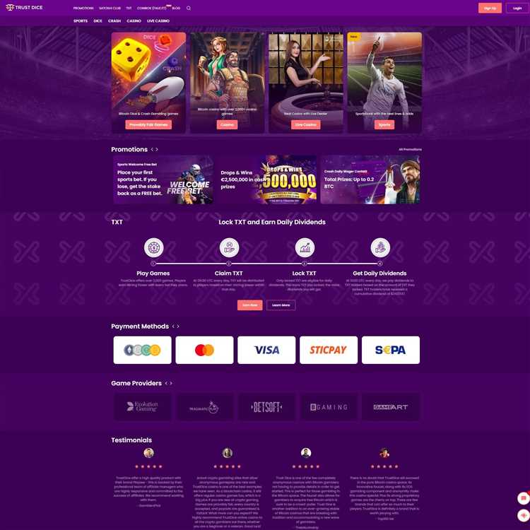 Online casino boni trust dice