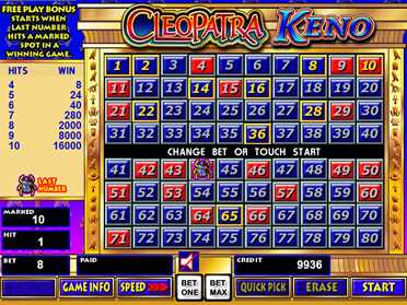 Online casino keno